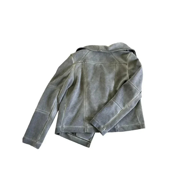 Bagatelle Collection Gray Long Sleeve Side Zip Pocket Moto Jacket Size M - Picture 3 of 7